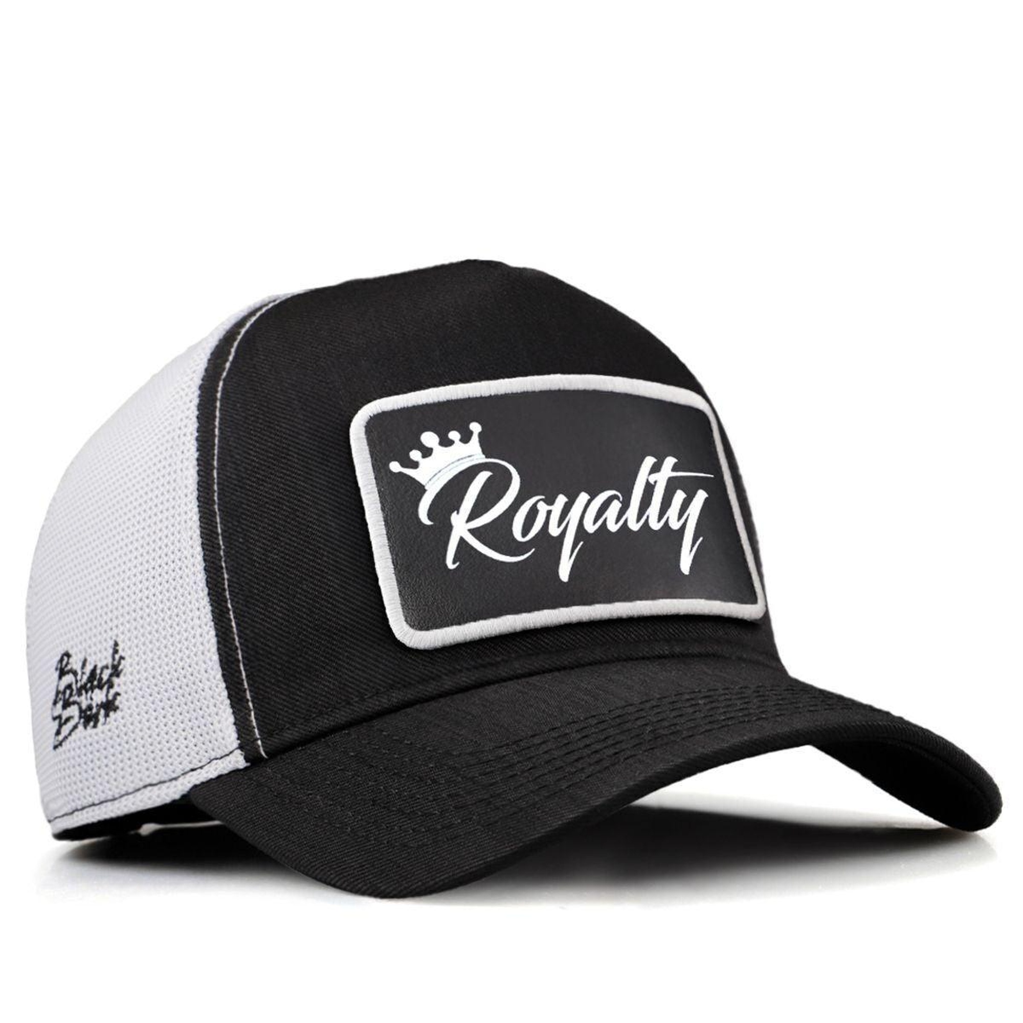 BlackBörk, Royalty Logolu Siyah Trucker Şapka, Unisex