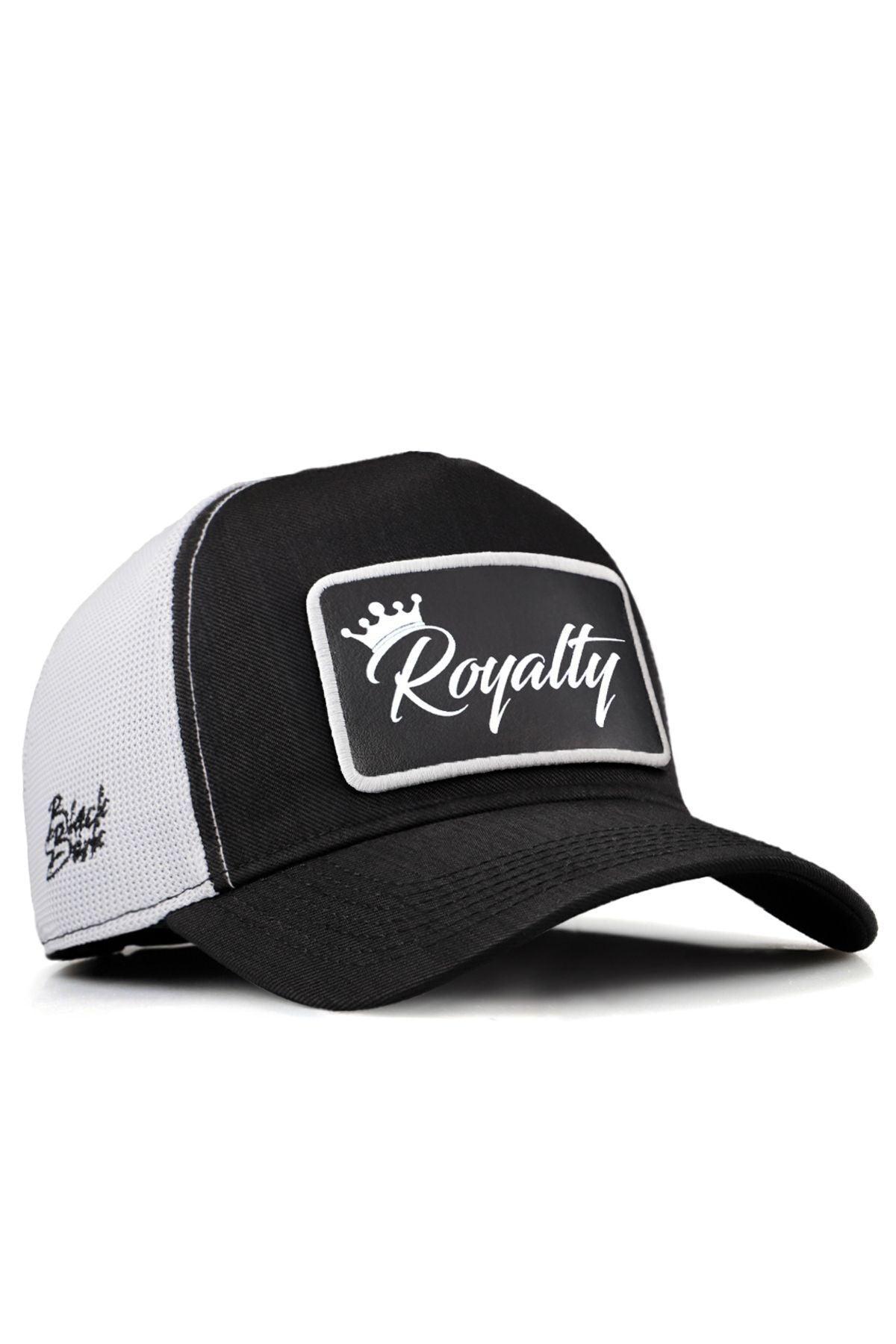  BlackBörk, Royalty Logolu Siyah Trucker Şapka, Unisex