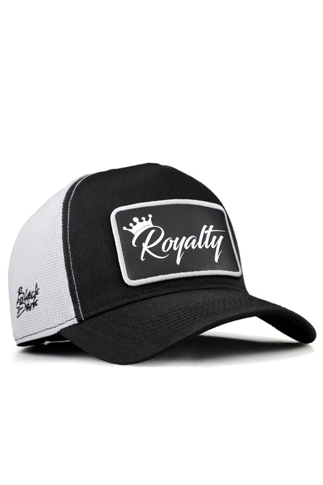  BlackBörk, Royalty Logolu Siyah Trucker Şapka, Unisex