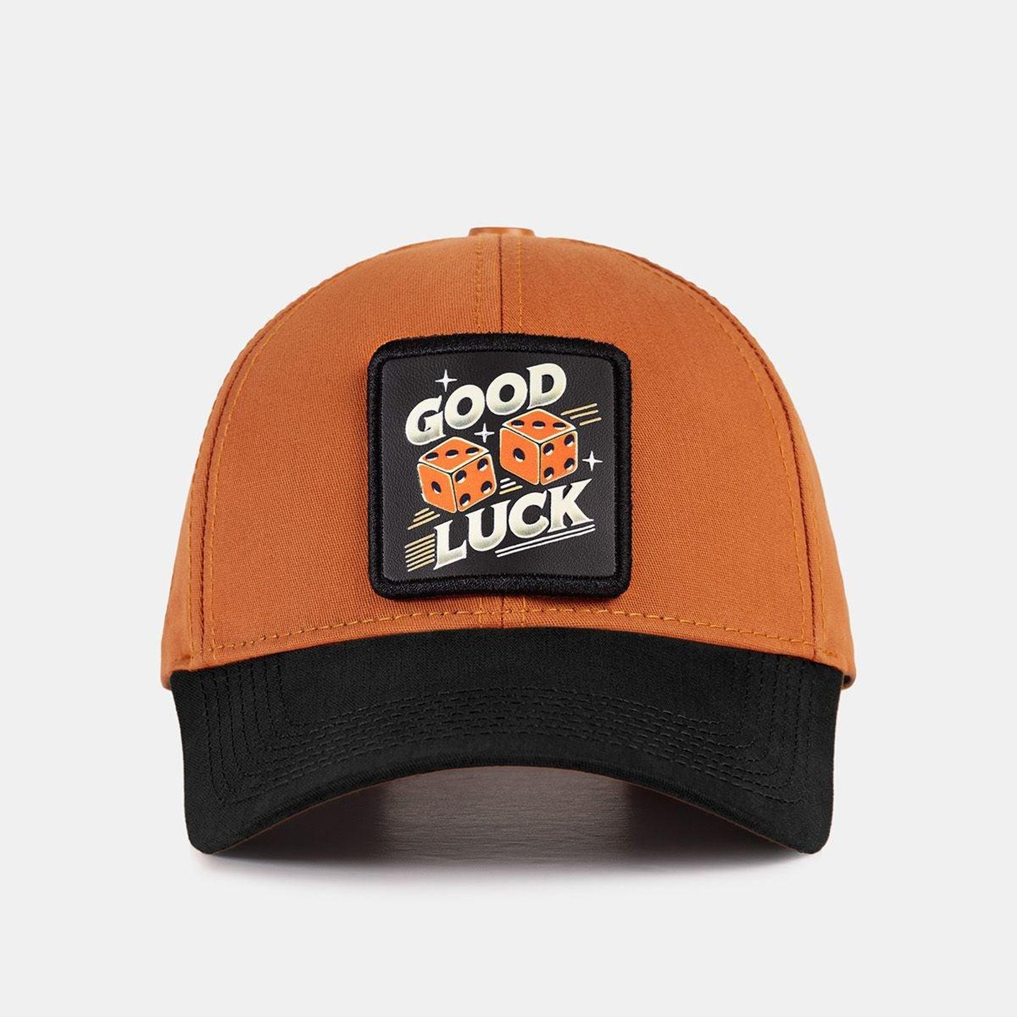 BlackBörk, Six Good Luck Logolu Siyah-Kiremit Beyzbol Şapka, Unisex