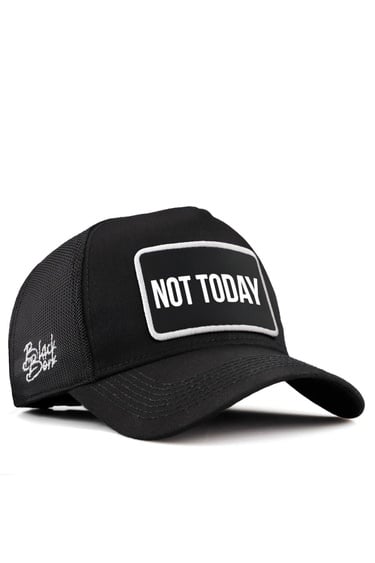  BlackBörk, Not Today Logolu Siyah Trucker Şapka, Unisex