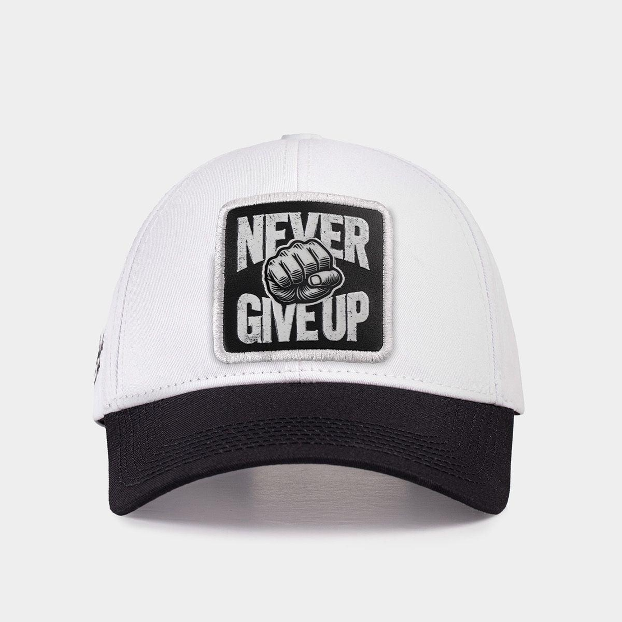 BlackBörk, Six Never Give Up Logolu Siyah-Beyaz Beyzbol Şapka, Unisex