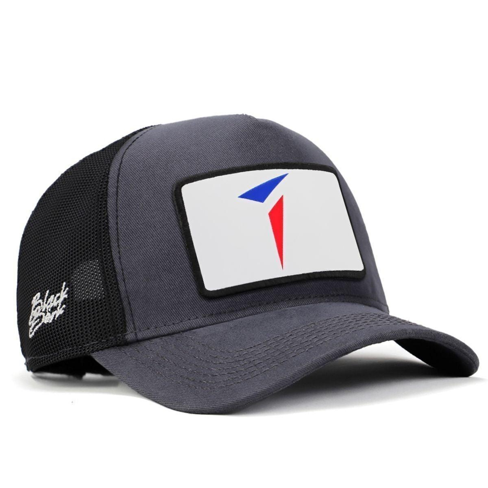 BlackBörk, Ikon - 1 Kaan Lisanlı Antrasit-Siyah Trucker Şapka, Unisex