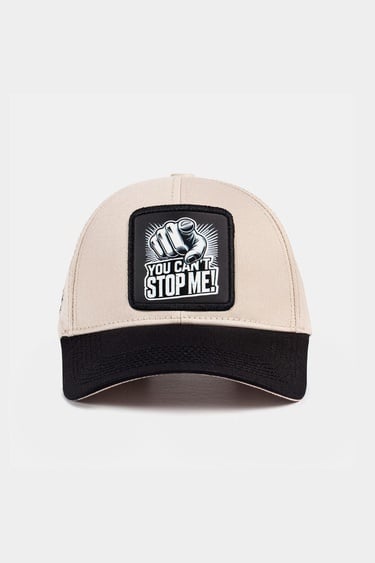  BlackBörk, Six You Can t Stop Me Logolu Siyah-Bej Beyzbol Şapka, Unisex