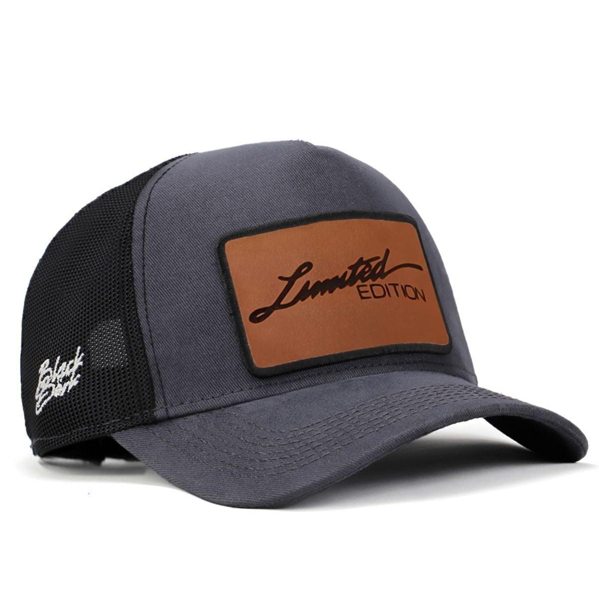 BlackBörk, Limited Edition Logolu Antrasit-Siyah Trucker Şapka, Unisex