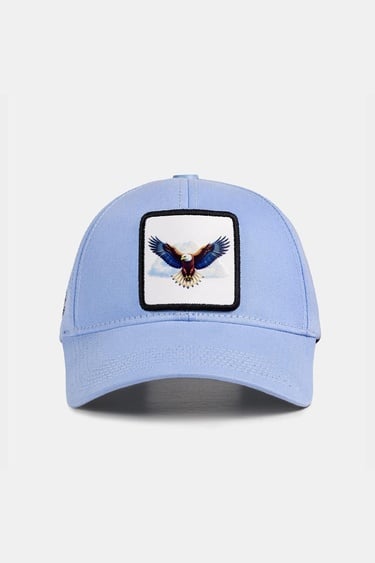  BlackBörk, Six Kartal Logolu Buz Mavi Beyzbol Şapka, Unisex