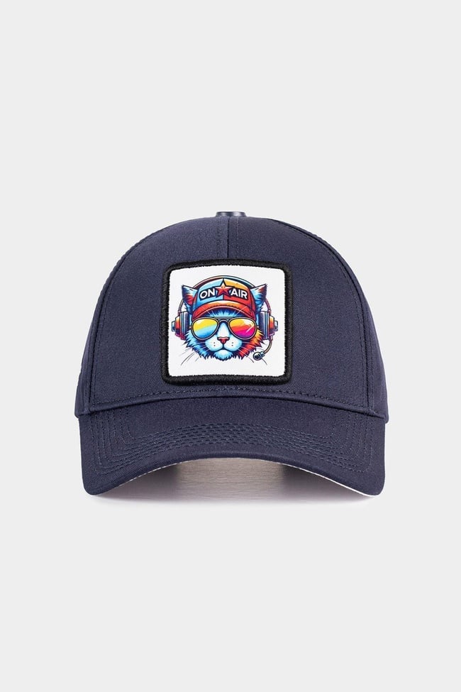  BlackBörk, Six Kedi Logolu Lacivert Beyzbol Şapka, Unisex