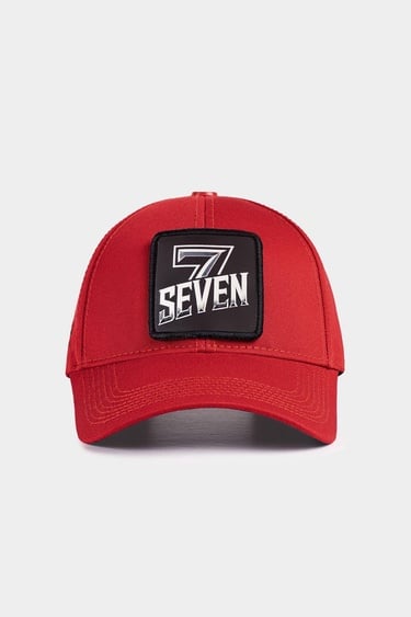  BlackBörk, Six 7 Numara Logolu Kırmızı Beyzbol Şapka, Unisex