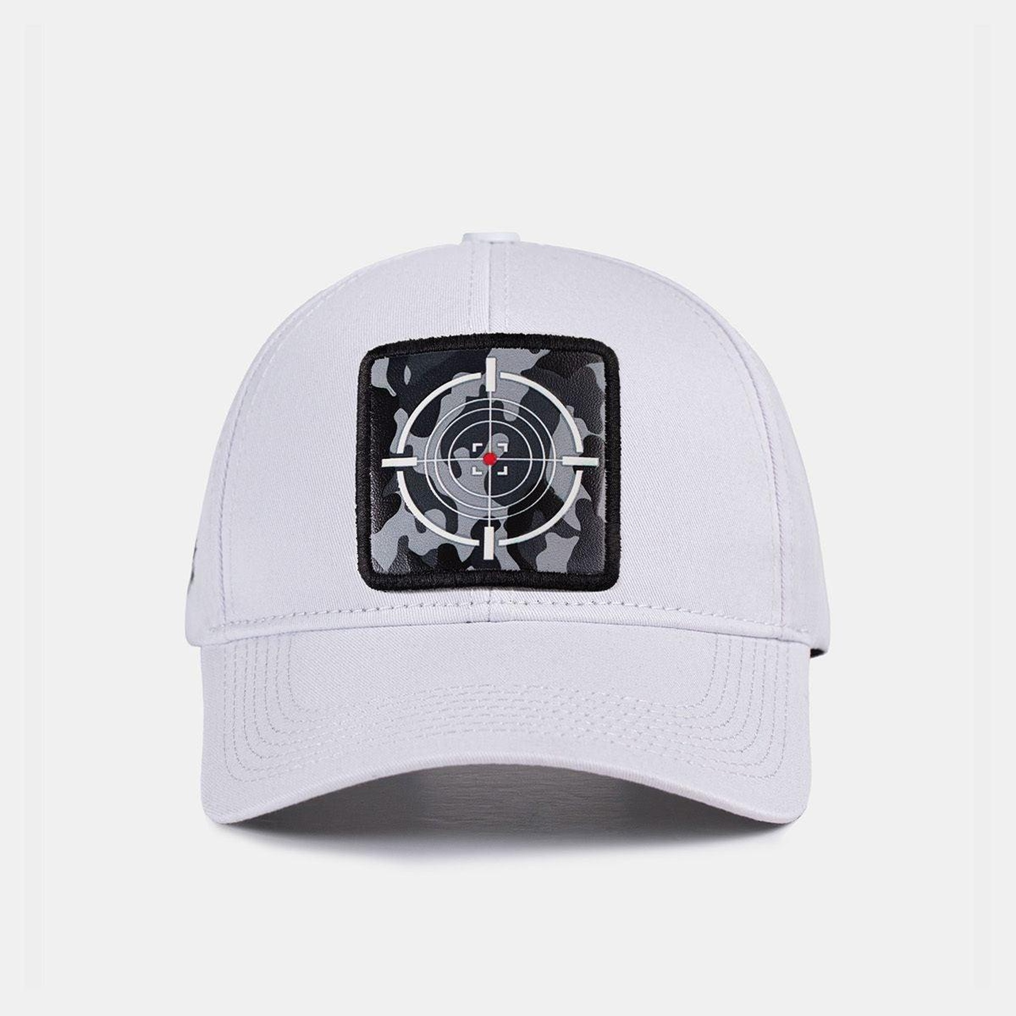 BlackBörk, Six Kamuflaj Hedef Logolu Beyaz Beyzbol Şapka, Unisex