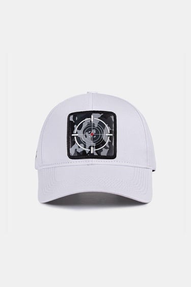  BlackBörk, Six Kamuflaj Hedef Logolu Beyaz Beyzbol Şapka, Unisex