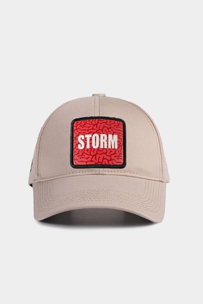  BlackBörk, Six Storm Logolu Bej Beyzbol Şapka, Unisex