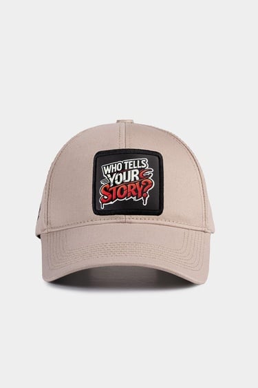  BlackBörk, Six Who Tells Your Story Logolu Bej Beyzbol Şapka, Unisex