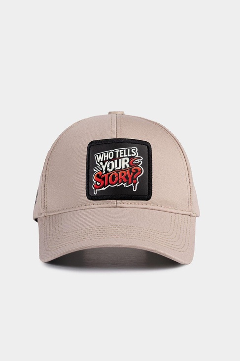  BlackBörk, Six Who Tells Your Story Logolu Bej Beyzbol Şapka, Unisex