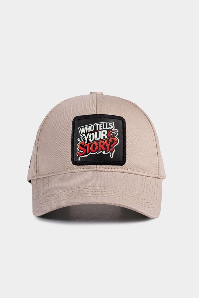  BlackBörk, Six Who Tells Your Story Logolu Bej Beyzbol Şapka, Unisex