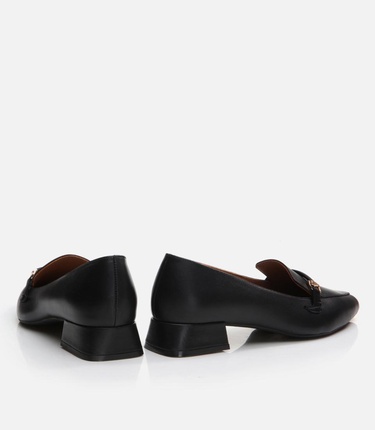  Kadın Deri Siyah Loafer