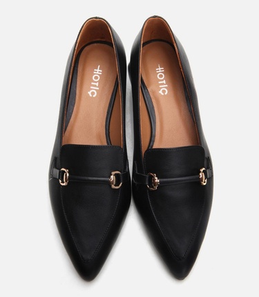  Kadın Deri Siyah Loafer