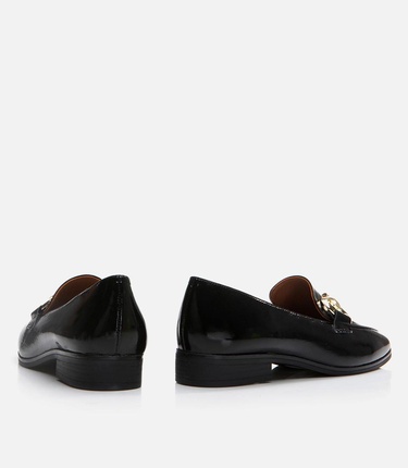  Kadın Deri Siyah Loafer