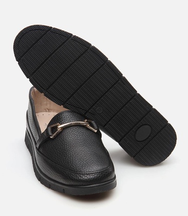  Kadın Deri Siyah Loafer