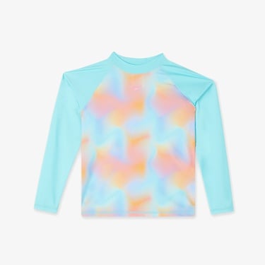  Speedo Baskılı Uzun Kollu Çocuk Mavi Yüzücü Giysisi