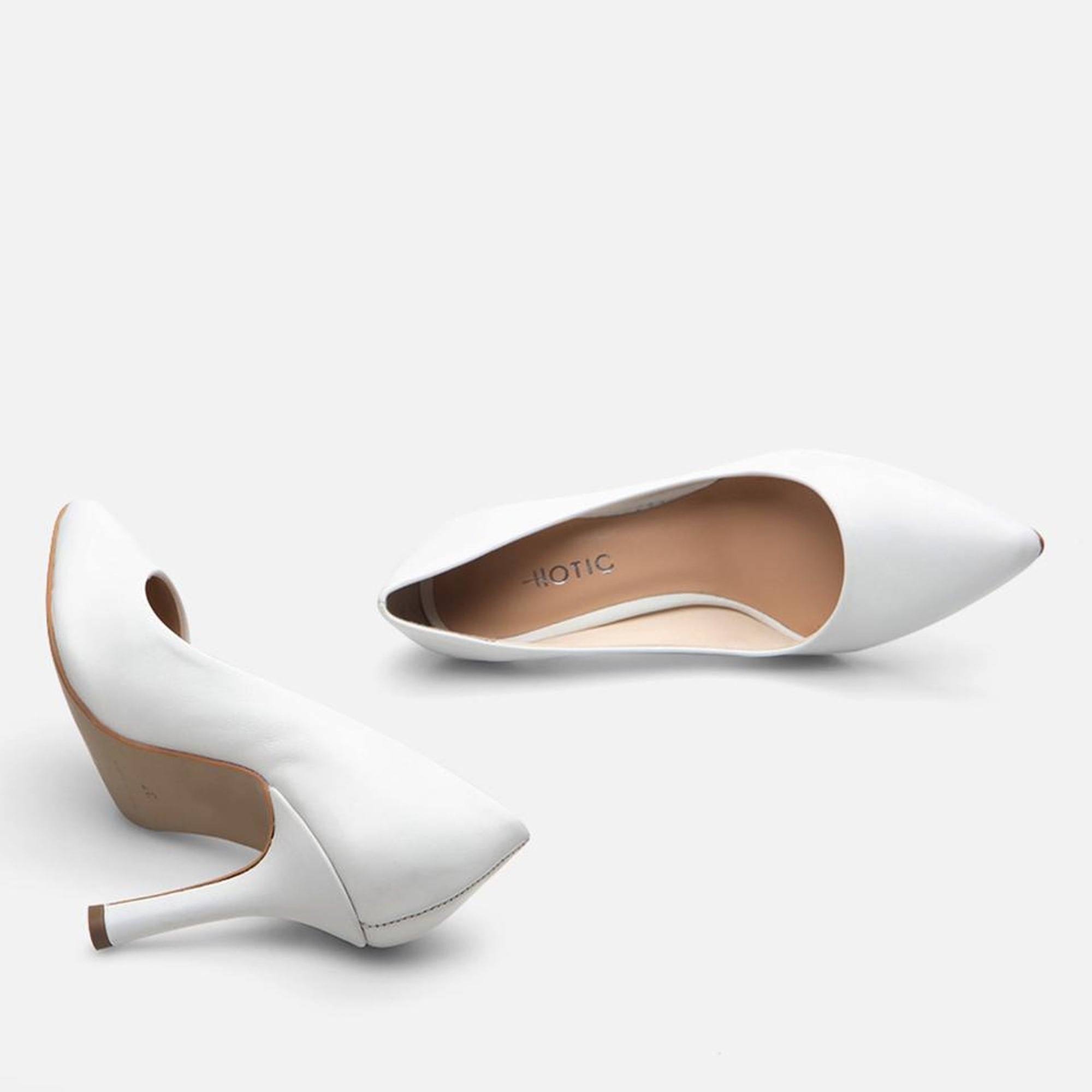 Kadın Deri Beyaz Stiletto