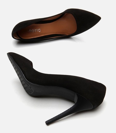  Kadın Deri Siyah Stiletto