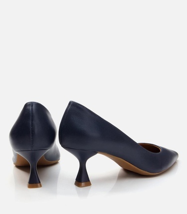  Kadın Deri Lacivert Stiletto