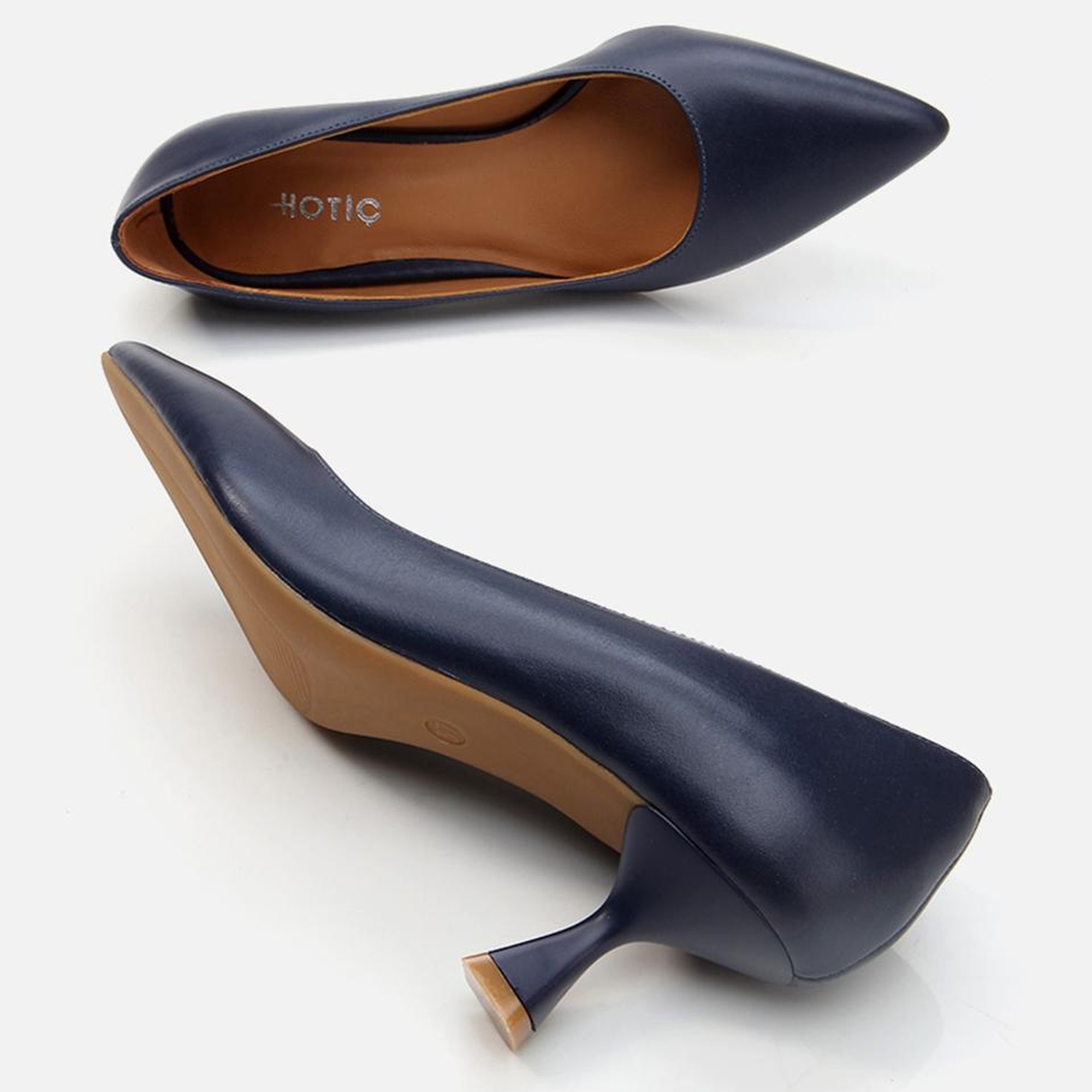 Kadın Deri Lacivert Stiletto