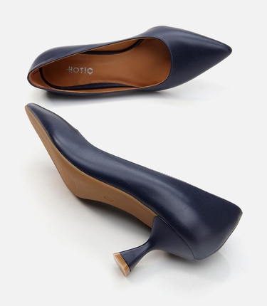  Kadın Deri Lacivert Stiletto