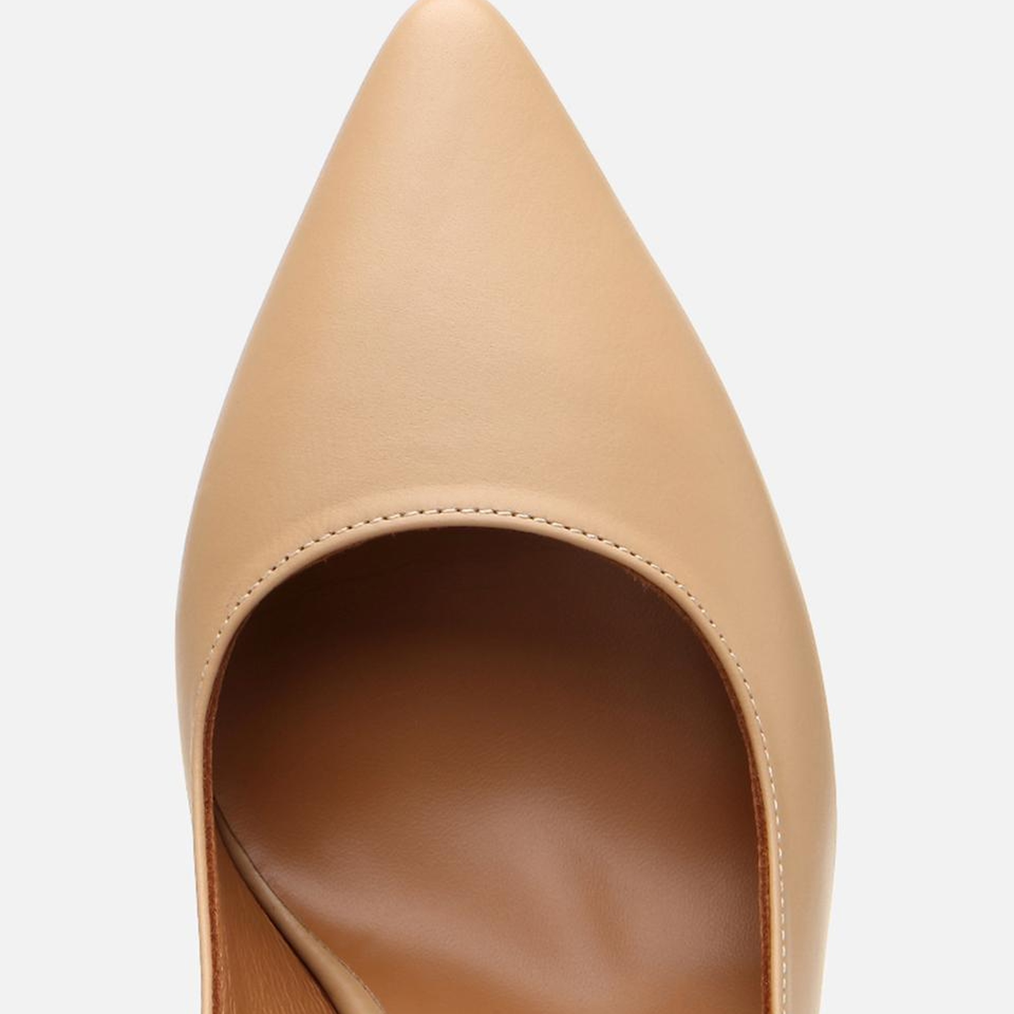 Kadın Deri Bej Esnek Tabanlı Stiletto