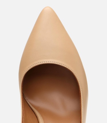  Kadın Deri Bej Esnek Tabanlı Stiletto
