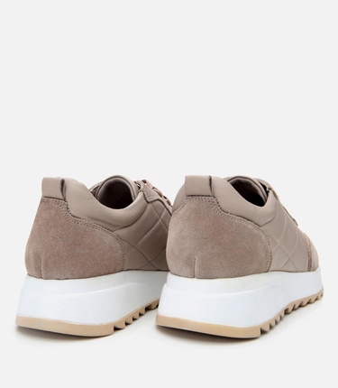  Kadın Deri Vizon Kalın Tabanlı Spor Ayakkabı