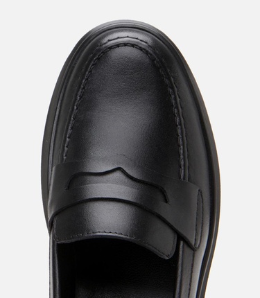  Kadın Deri Siyah Loafer