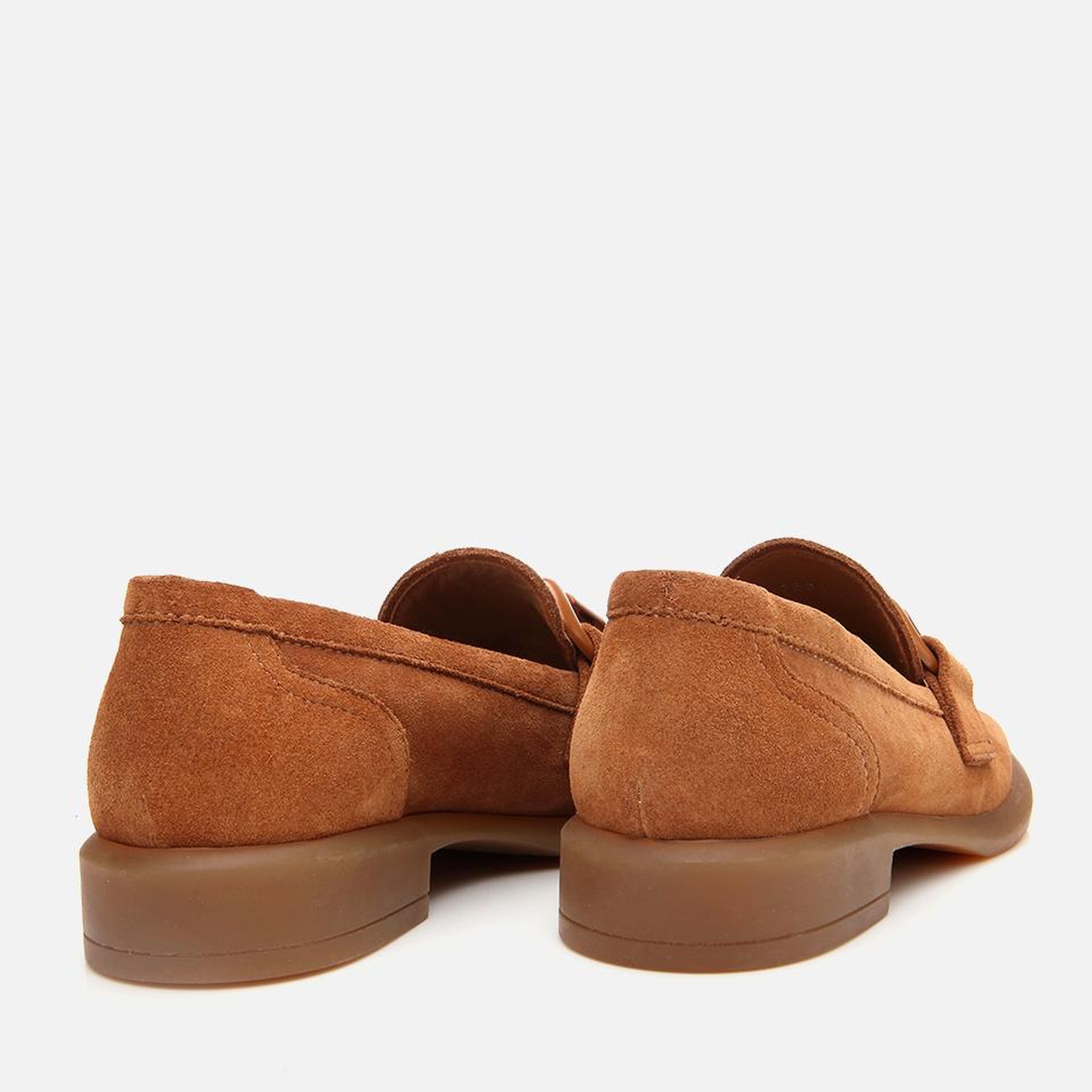 Kadın Süet Deri Taba Esnek Tabanlı Günlük Loafer