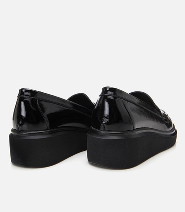  Kadın Deri Siyah Loafer