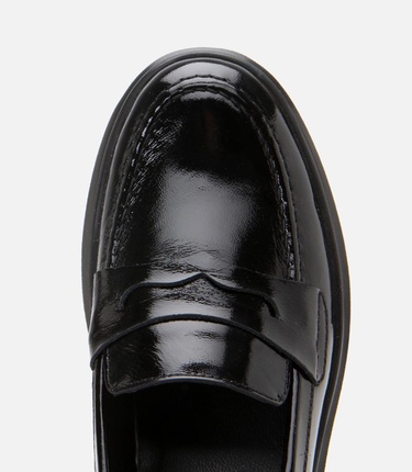  Kadın Deri Siyah Loafer