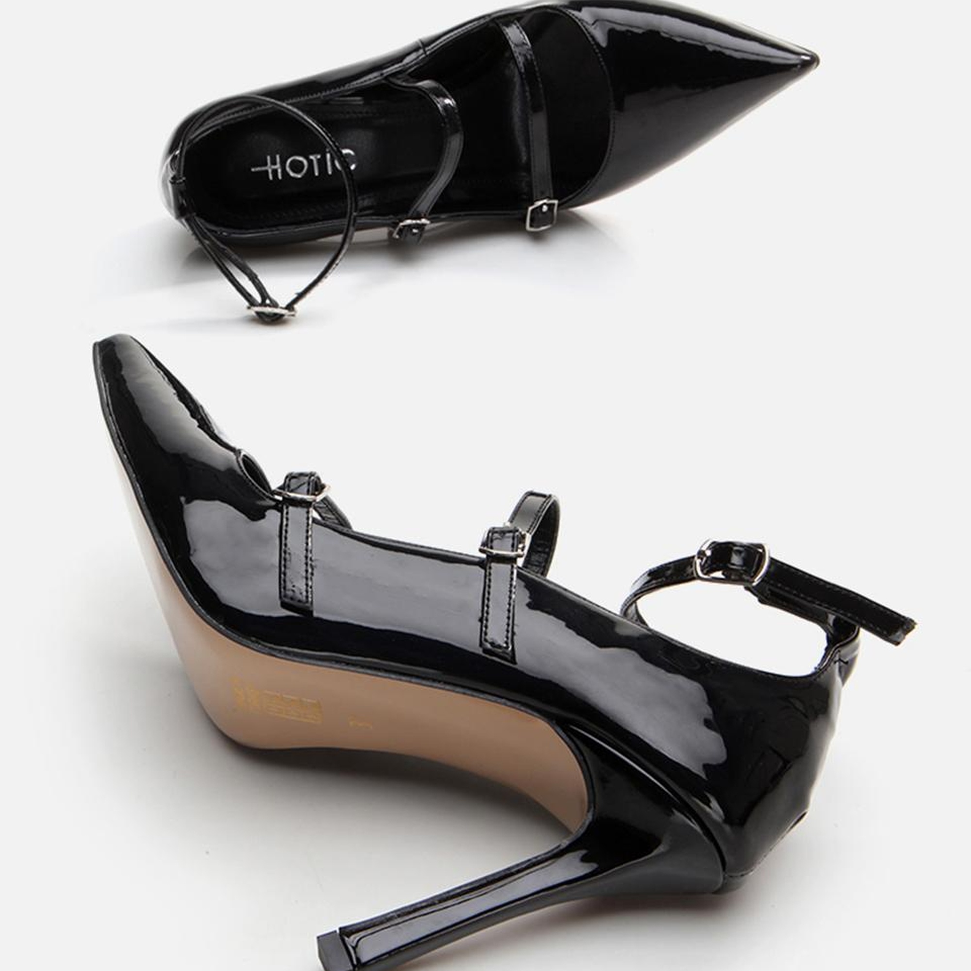 Kadın Mary Jane Siyah Stiletto