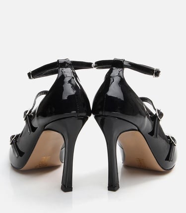  Kadın Mary Jane Siyah Stiletto