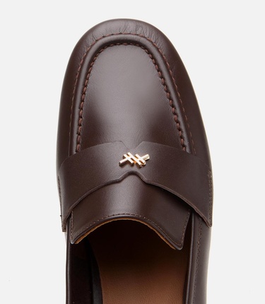  Kadın Deri Kahverengi Esnek Tabanlı Klasik Loafer