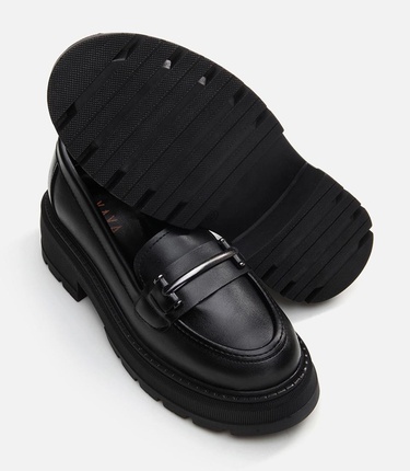  Kadın Siyah Yaya Loafer