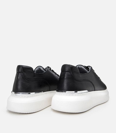  Erkek Deri Siyah Toka Detaylı Spor Ayakkabı