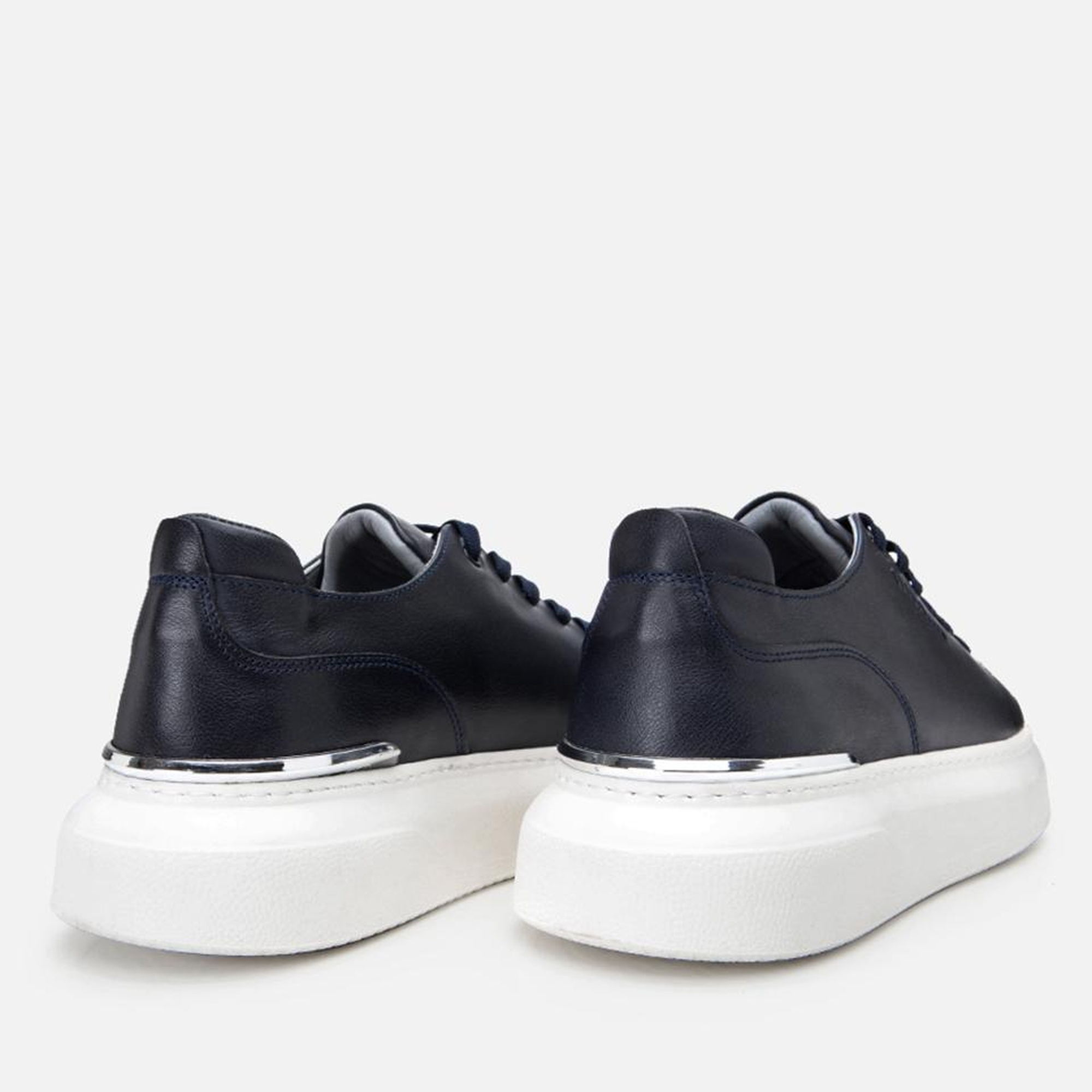 Erkek Deri Lacivert Toka Detaylı Spor Ayakkabı