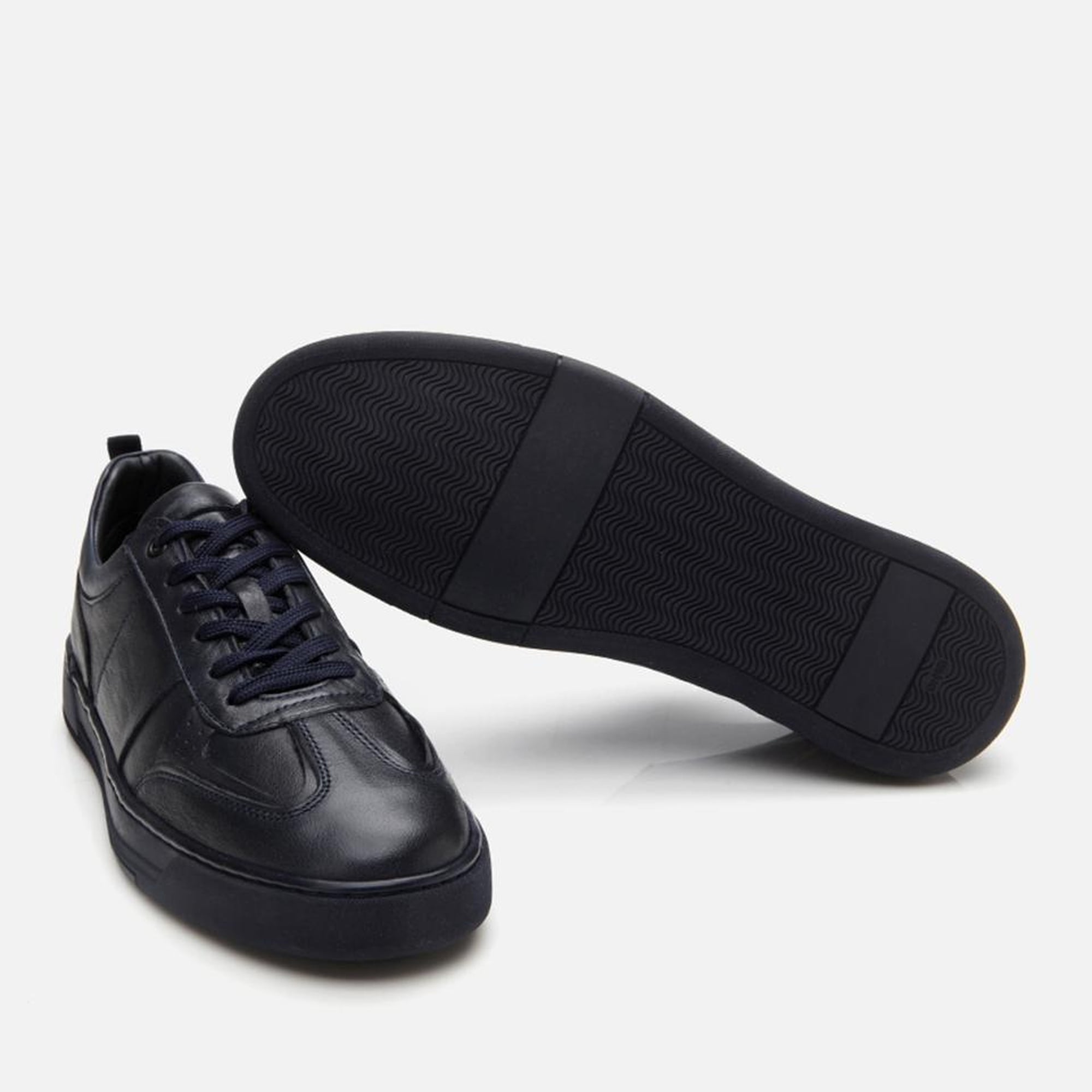 Erkek Deri Lacivert Spor Ayakkabı