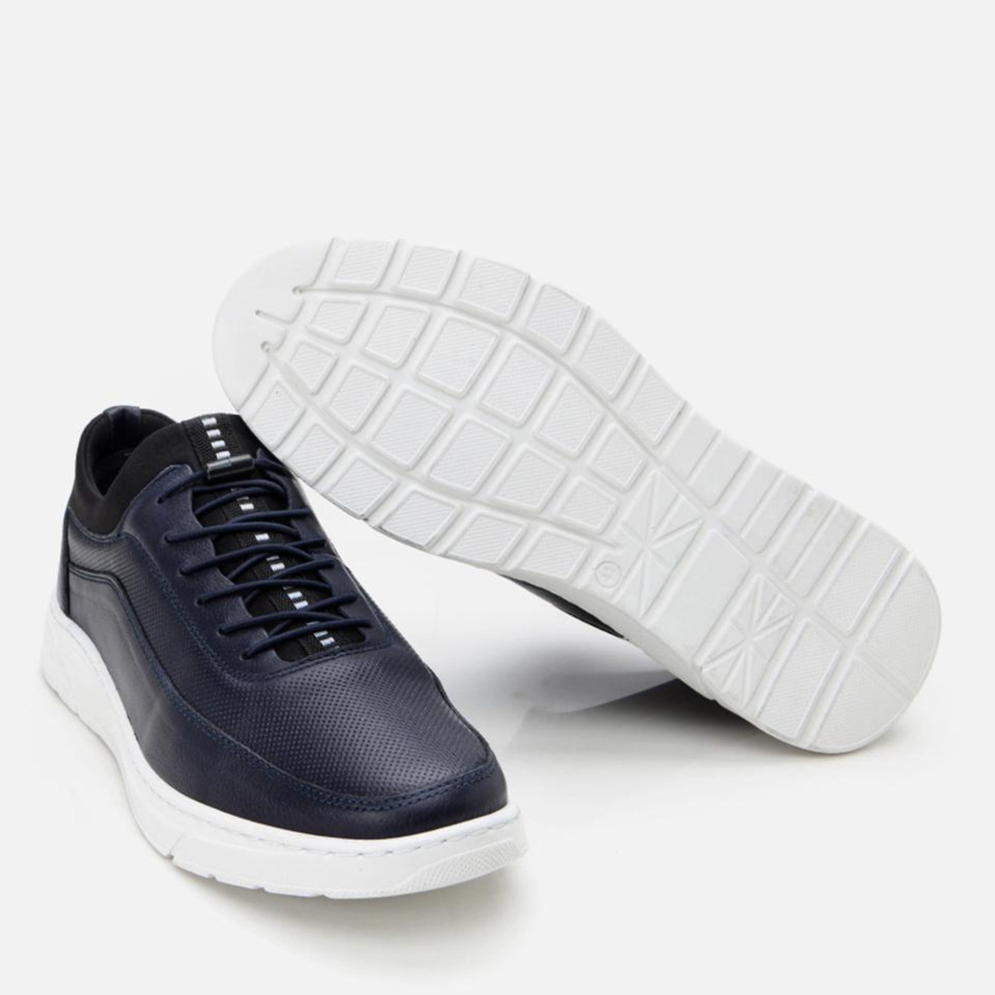 Erkek Deri Lacivert Rahat Spor Ayakkabı