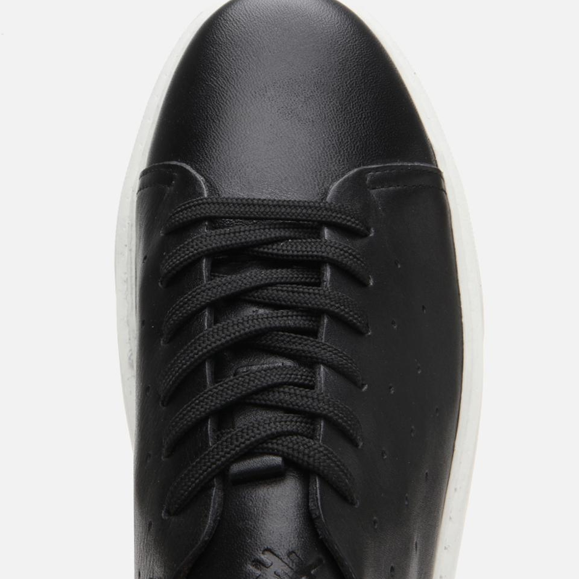 Erkek Deri Siyah Hafif Tabanlı Spor Ayakkabı