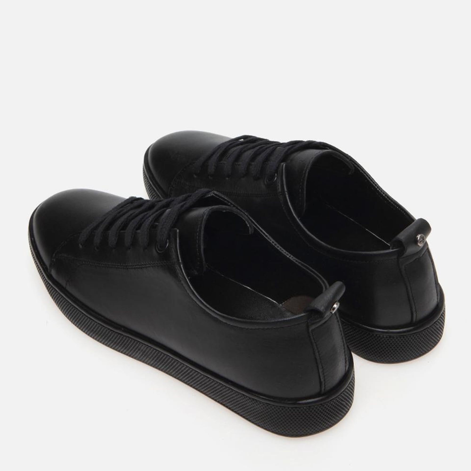 Erkek Deri Siyah Yaya Günlük Ayakkabı