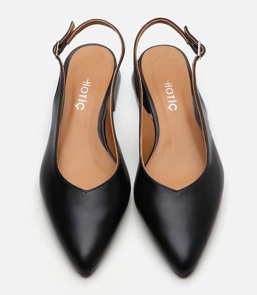  Kadın Deri Siyah Babet