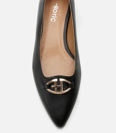  Kadın Deri Siyah Babet