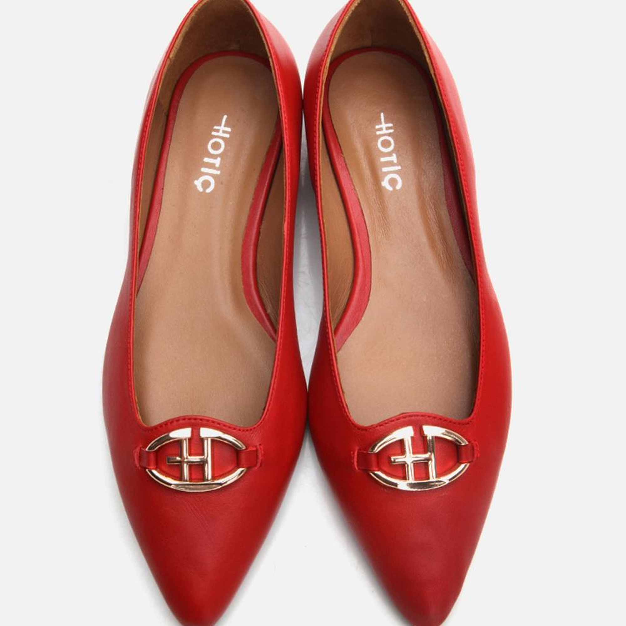 Kadın Deri Kırmızı Babet