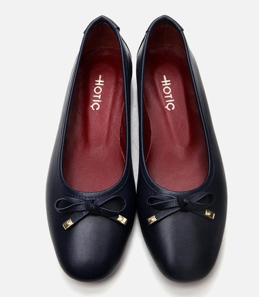  Kadın Deri Lacivert Babet