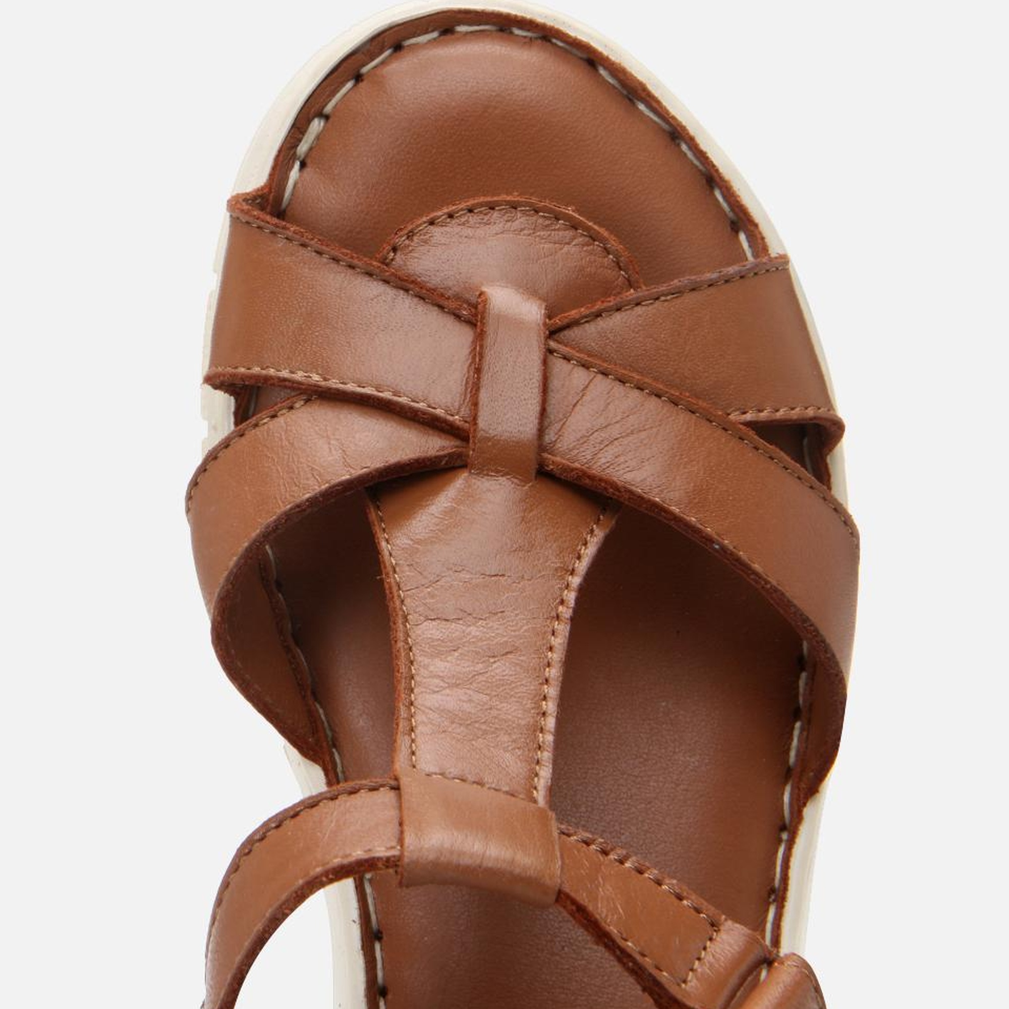 Kadın Deri Taba Ayarlanabilir Comfort Sandalet